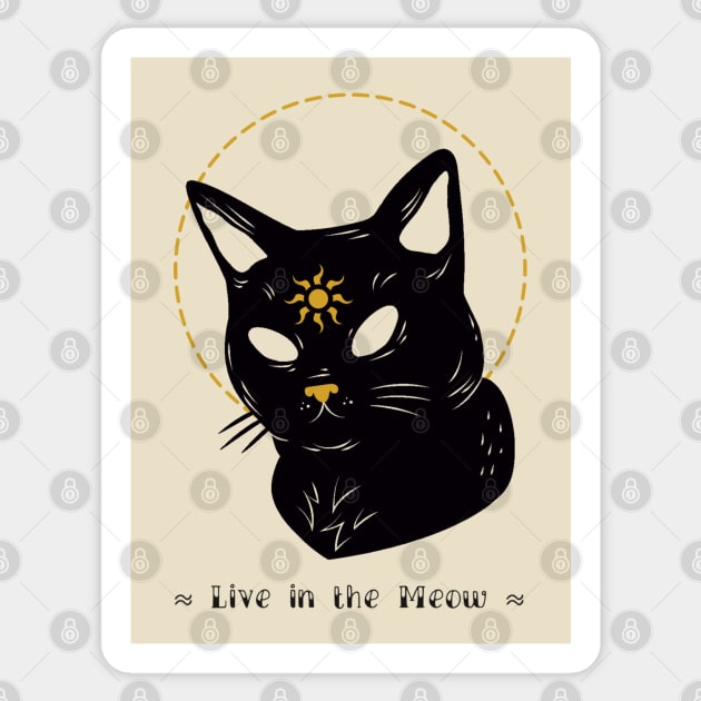 Live in the Meow Sticker by TenkenNoKaiten